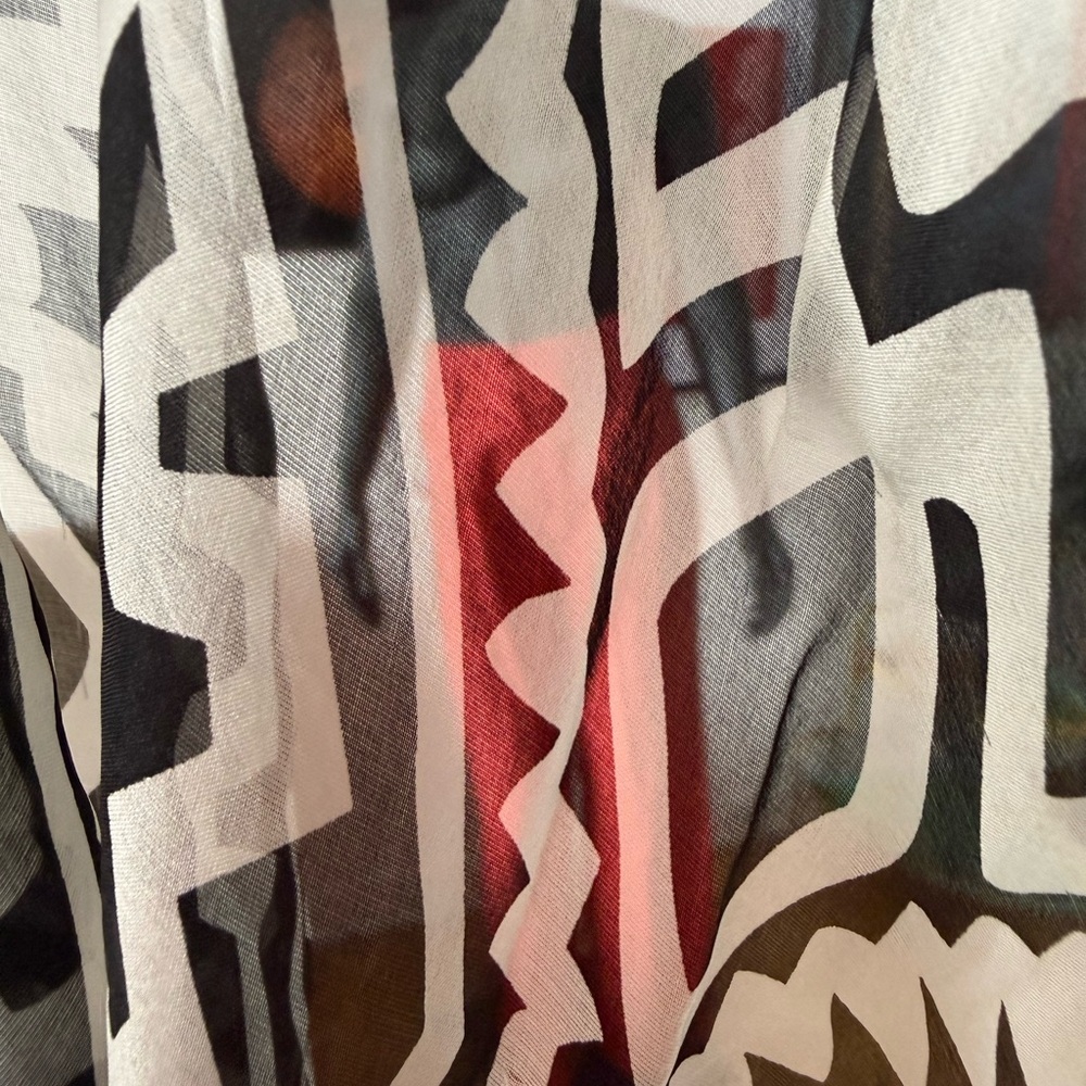 Stylish Black,White and olive green Off-Shoulder Top - Picture 4 of 5